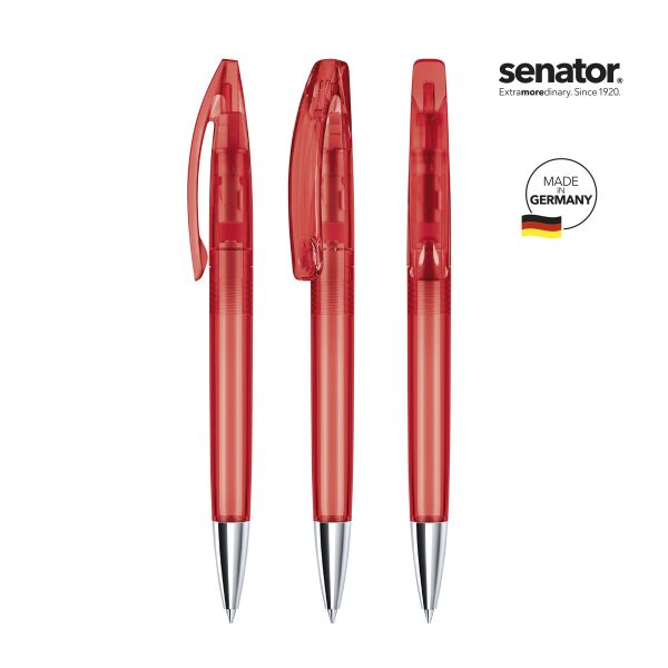SENATOR Kugelschreiber BRIDGE Clear MT Pantone 186 Hellrot
