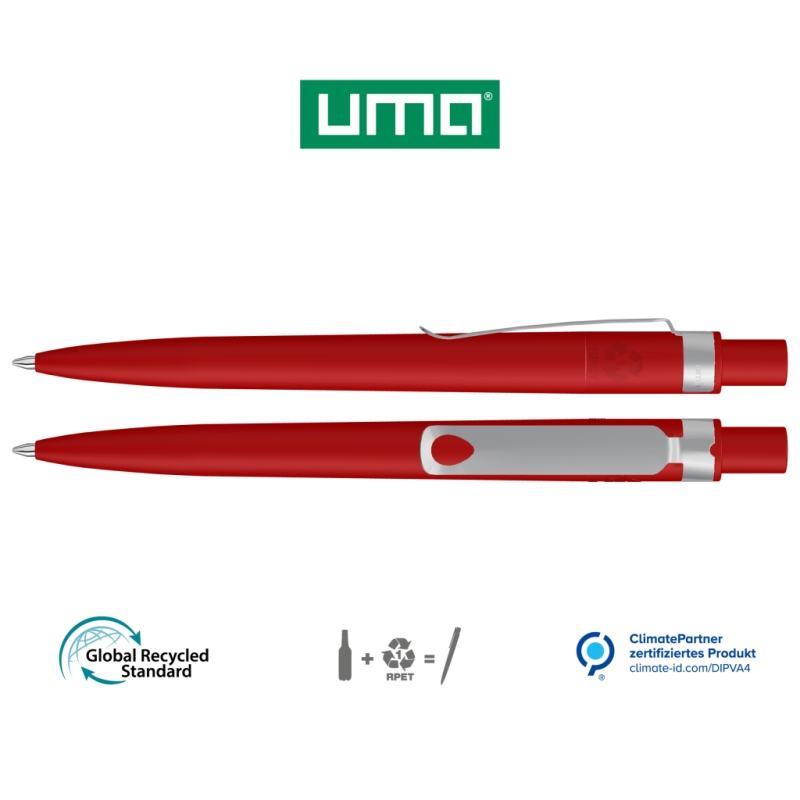 UMA Kugelschreiber RECYCLED PET PEN CORE F 0-2350 rot