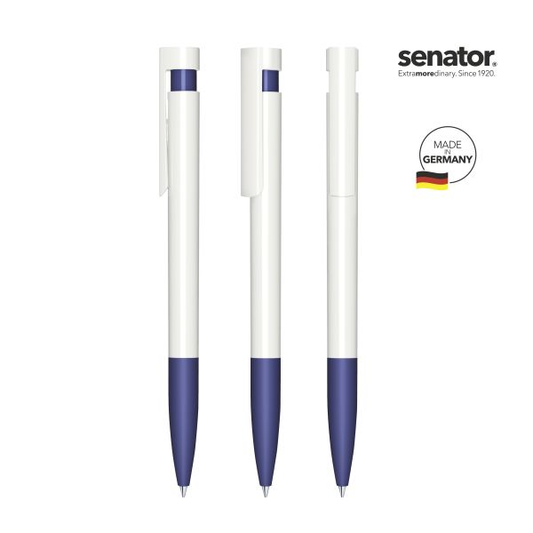 3210_Liberty_polished_basic_SG_2757_5_P_SENATOR_Kugelschreiber SENATOR Kugelschreiber LIBERTY Polished Basic SG 3210 Weiß - Pantone 2757 Blau