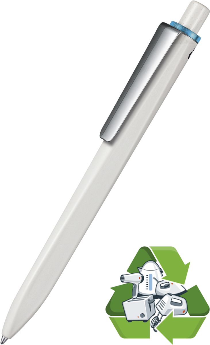Ritter Pen Kugelschreiber Ridge Recycled Soft M 99803 grau + blau transparent 4145