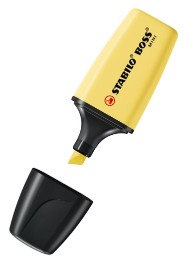 STABILO BOSS ORIGINAL MINI Pastel Textmarker pudriges Gelb