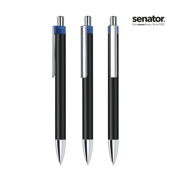 SENATOR Metallkugelschreiber POLAR 3260 Schwarz + Pantone 2935 Blau