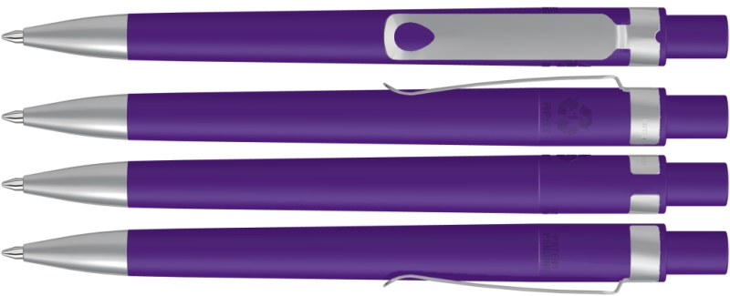 UMA Kugelschreiber RECYCLED PET PEN CORE F SI 0-2350 dunkelviolett