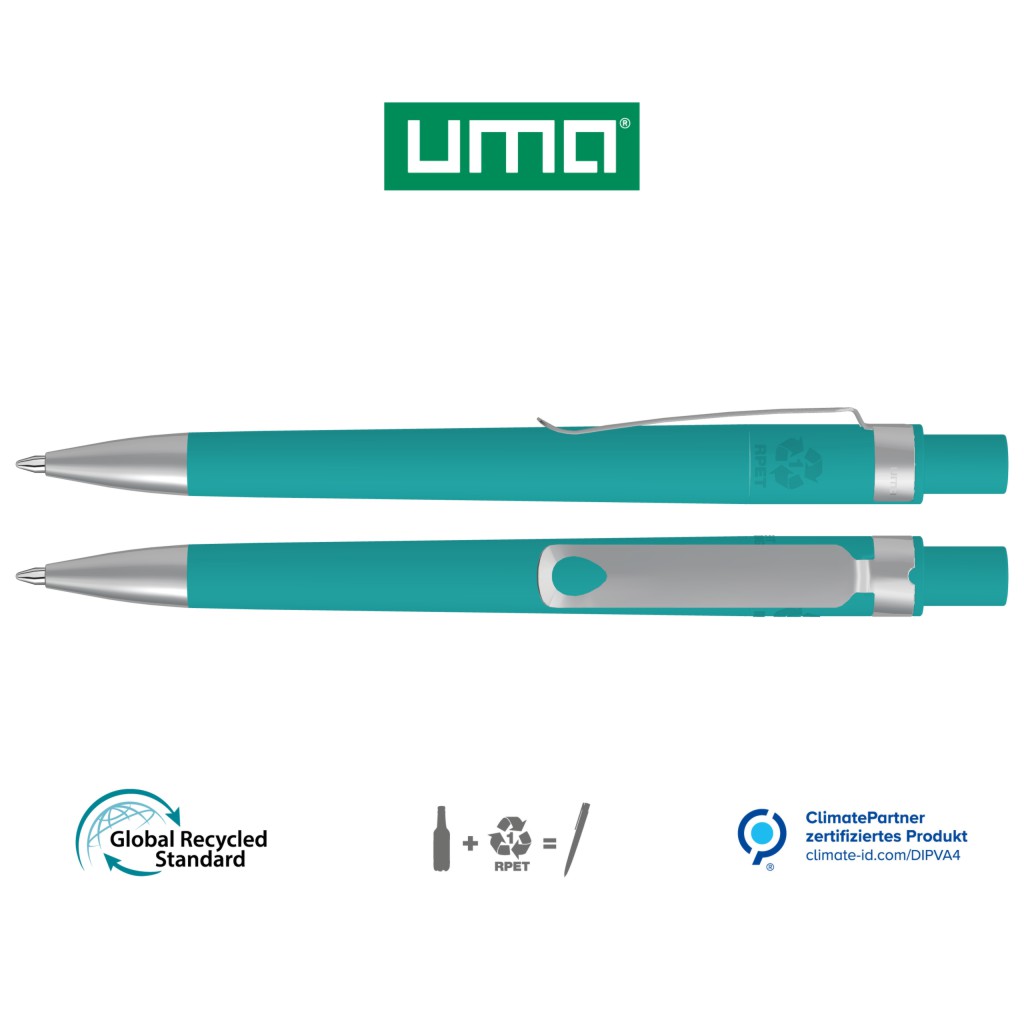 UMA Kugelschreiber RECYCLED PET PEN CORE SI GUM 0-2350 petrol