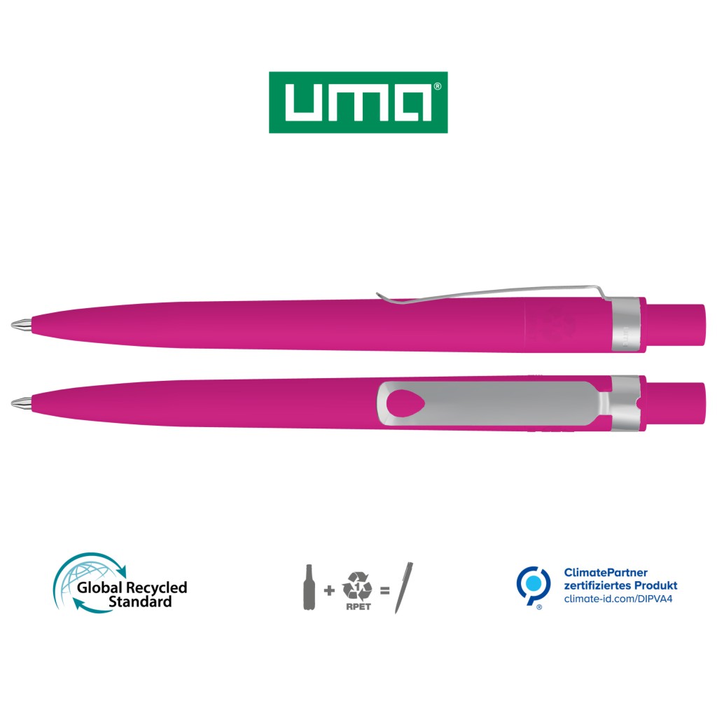 UMA Kugelschreiber RECYCLED PET PEN CORE GUM 0-2350 magenta