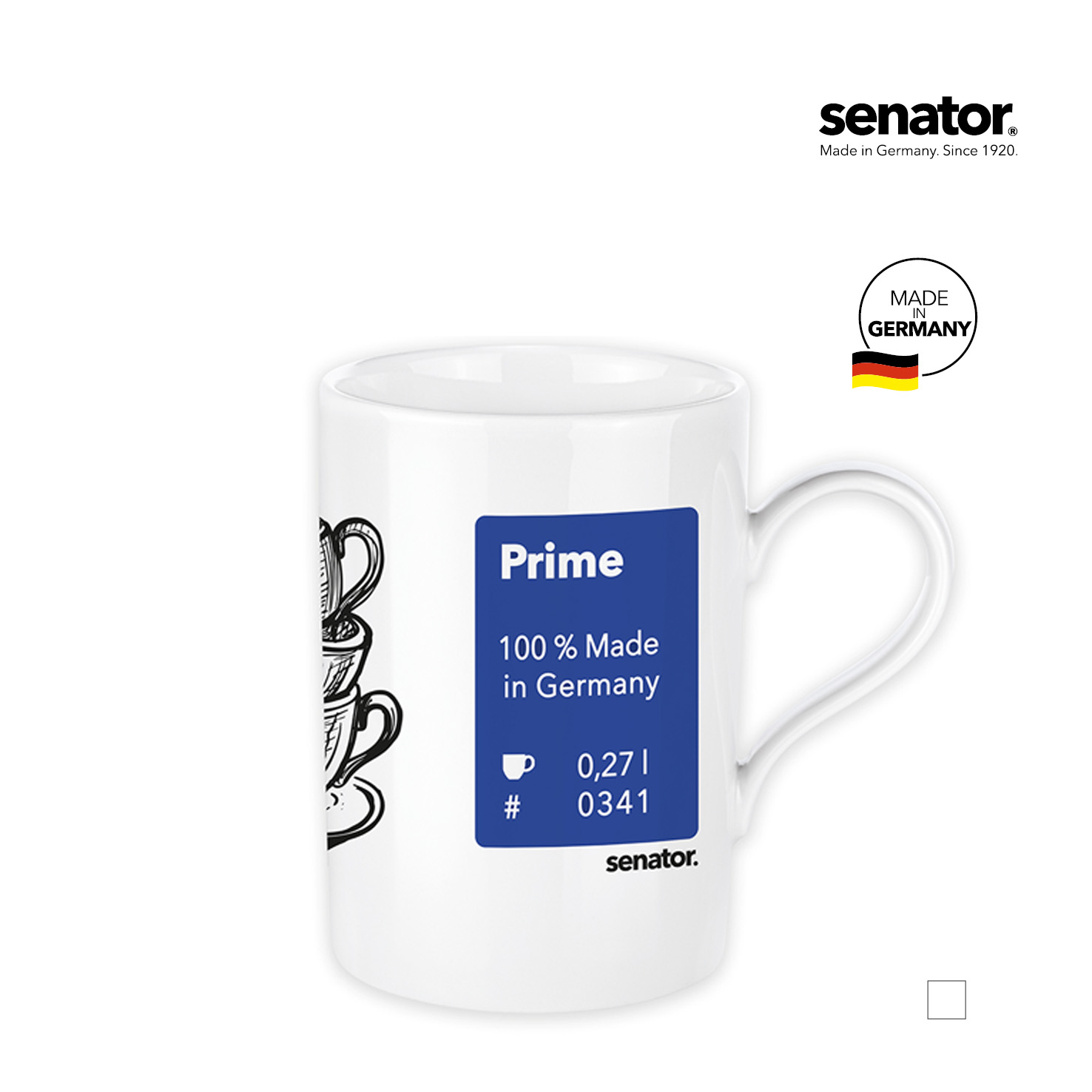 PRIME SENATOR Kaffeetasse inkl. 1C-Druck