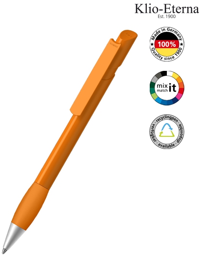 Klio-Eterna Kugelschreiber Cava grip high gloss Ms 43556 orange TL