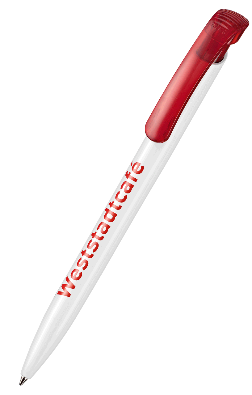 Ritter Pen Kugelschreiber Clear ST 42023 weiss + kirsch-rot 3634