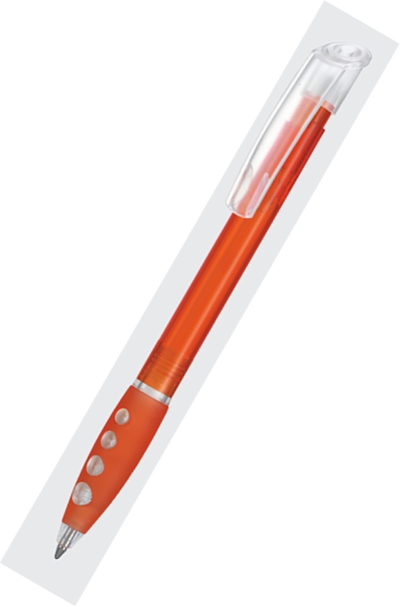 Ritter Pen Kugelschreiber Bubble Transparent 14400 Feuer-Rot 3609