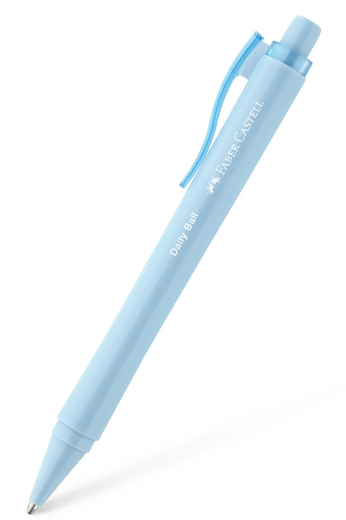 FABER-CASTELL Kugelschreiber Daily Ball Sky Blue inkl. 1-farbigem Werbedruck 