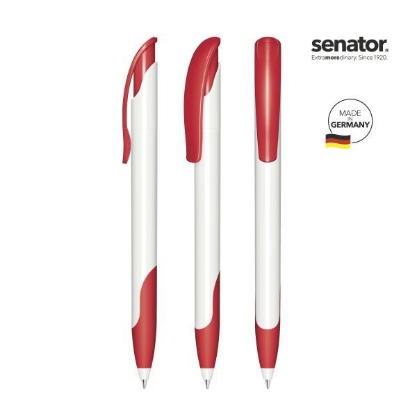 2958_Challenger_polished_basic_SG_186_5_P_SENATOR_Kugelschreiber SENATOR Kugelschreiber CHALLENGER Polished Polished Basic SG 2958 Pantone 186 Rot