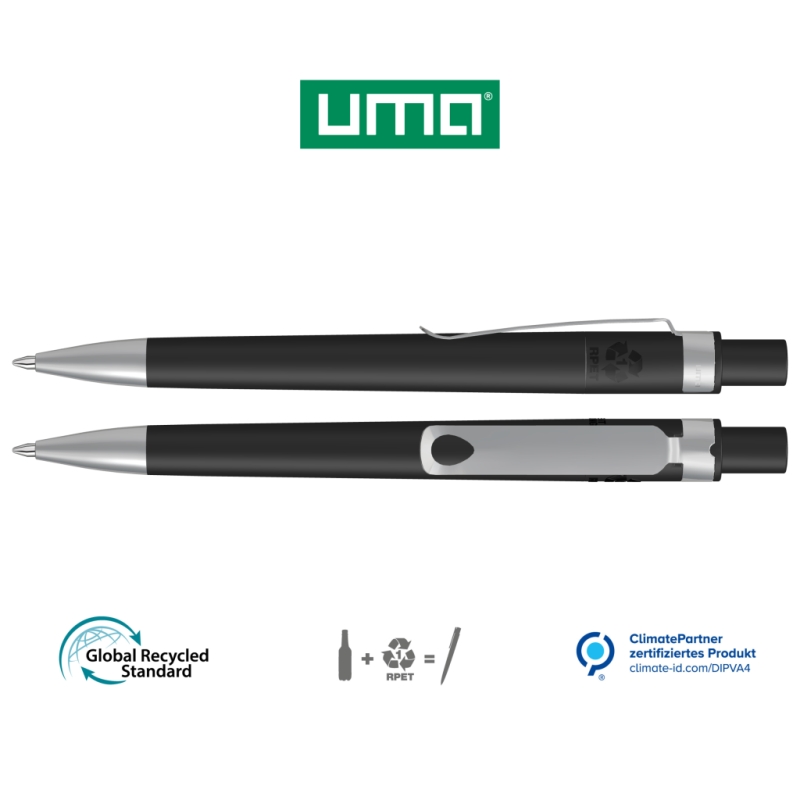 UMA Kugelschreiber RECYCLED PET PEN CORE F SI 0-2350 schwarz