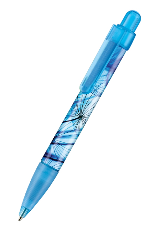 Ritter Pen Kugelschreiber Booster Transparent Foil 42773  Caribic-Blau 4110