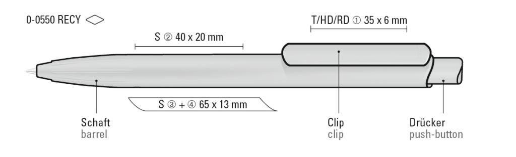 UMA Kugelschreiber STAGE RECY 0-0550 grau