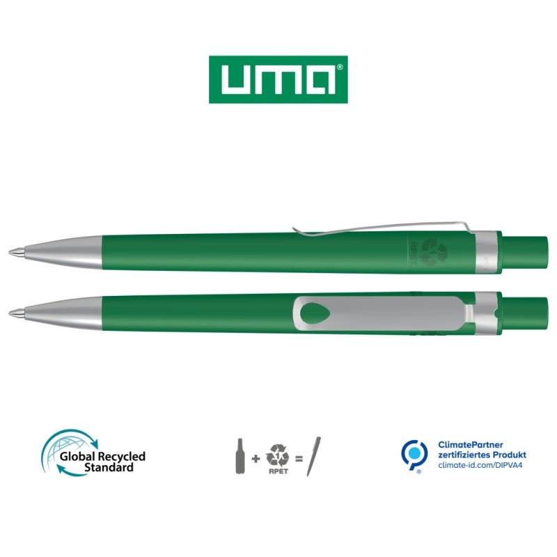 UMA Kugelschreiber RECYCLED PET PEN CORE F SI 0-2350 dunkelgrün