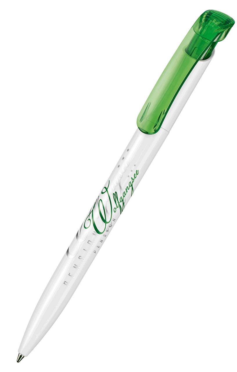 Ritter Pen Kugelschreiber Clear ST 42023 weiss + gras-grün 4070