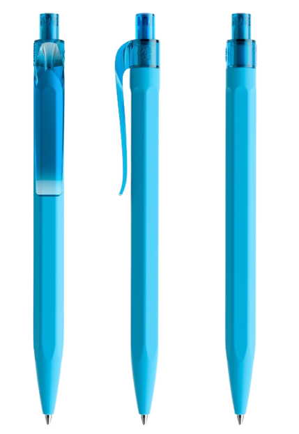 QS50 prodir Kugelschreiber PRT Curved-Clip R58 cyan blue