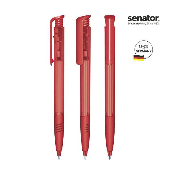 SENATOR Kugelschreiber SUPER HIT Clear SG 2234 Pantone 186 Rot