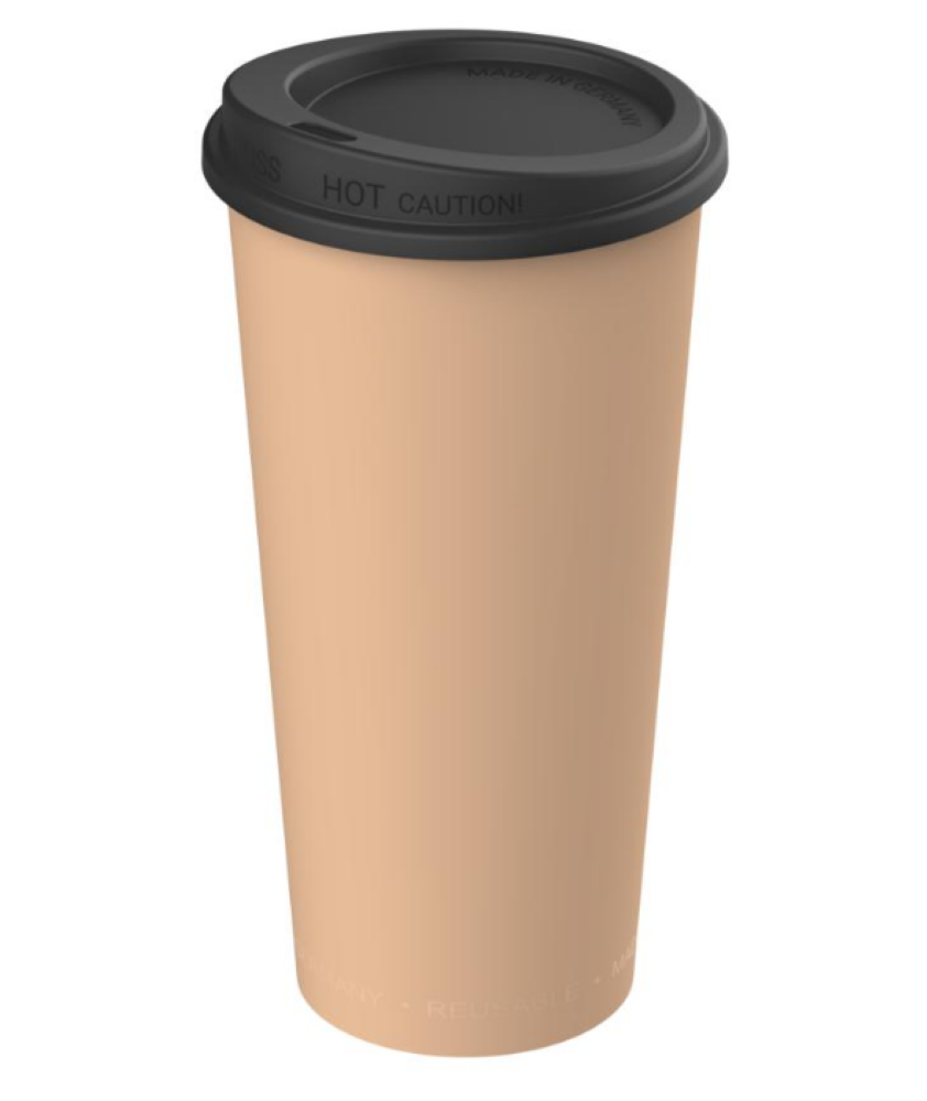 Kaffeebecher ToGo beständiges braun / schwarz 400 ml