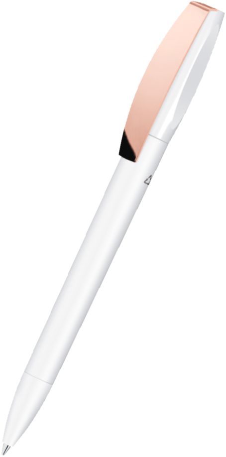 UMA Recycling Kugelschreiber CHILL C RECY 1-0043 Weiß - Rosegold Glanz