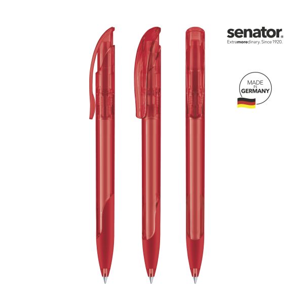 2597_Challenger_clear_SG_186_5_P_SENATOR_Kugelschreiber SENATOR Kugelschreiber CHALLENGER Clear SG 2597 Pantone 186 Rot