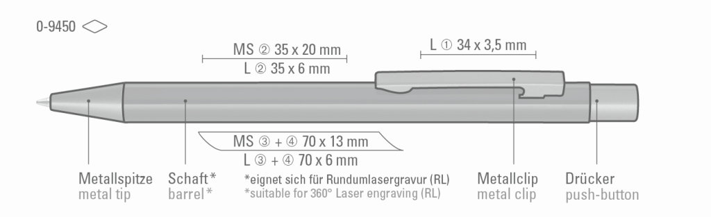 UMA Kugelschreiber STRAIGHT 0-9450 Weiß