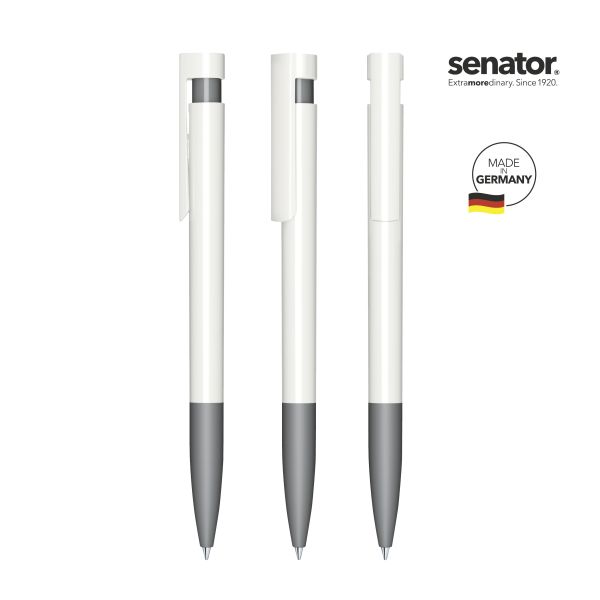 3210_Liberty_polished_basic_SG_CoolGray9_5_P_SENATOR_Kugelschreiber SENATOR Kugelschreiber LIBERTY Polished Basic SG 3210 Weiß - Cool Gray 9