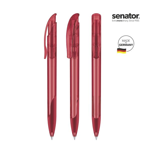 2597_Challenger_clear_SG_201_5_P_SENATOR_Kugelschreiber SENATOR Kugelschreiber CHALLENGER Clear SG 2597 Pantone 201 Rot