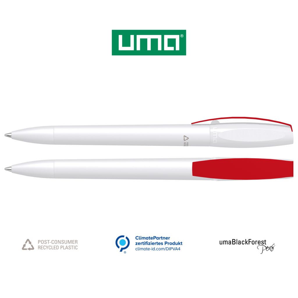 UMA Recycling Kugelschreiber CHILL C RECY 1-0043 Weiß - Rot