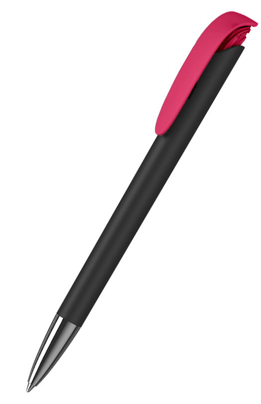 KLIO-ETERNA Kugelschreiber Jona softtouch high gloss Mn 41143 Schwarz-Neonpink AST-TH