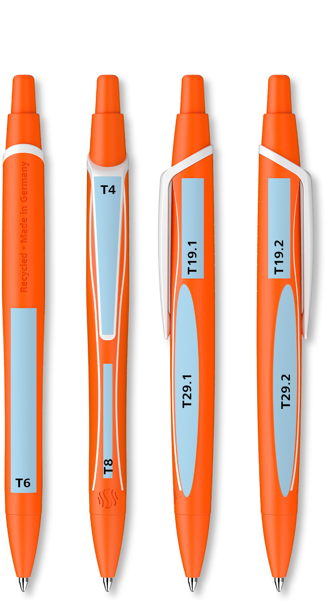 Reco Neon Schneider Kugelschreiber orange-weiss