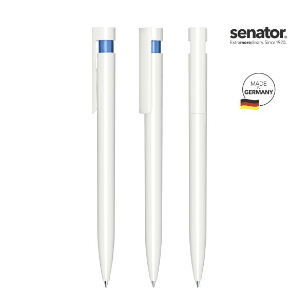 SENATOR Kugelschreiber LIBERTY Polished Basic 2993 Weiß - Pantone 2935 Blau