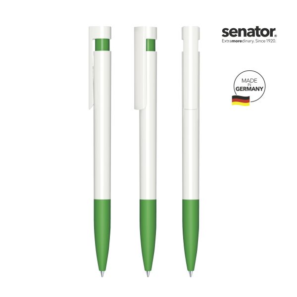 3210_Liberty_polished_basic_SG_347_5_P_SENATOR_Kugelschreiber SENATOR Kugelschreiber LIBERTY Polished Basic SG 3210 Weiß - Pantone 347 Grün