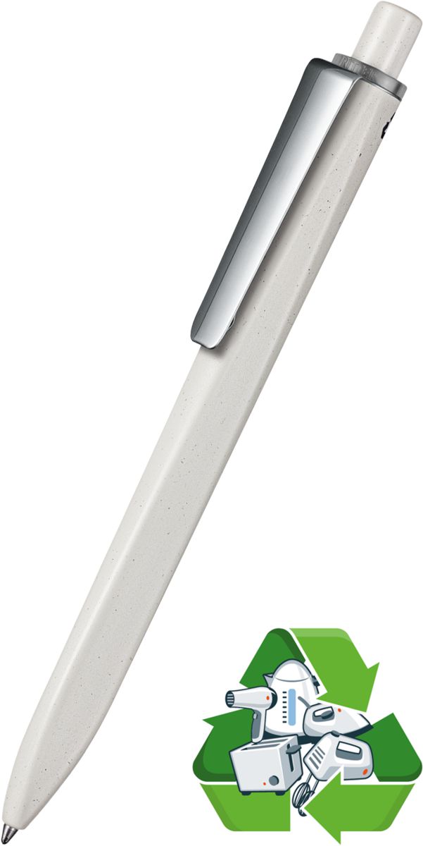 Ritter-Pen Kugelschreiber RIDGE RECYCLED M 99801 grau-transparent recycled