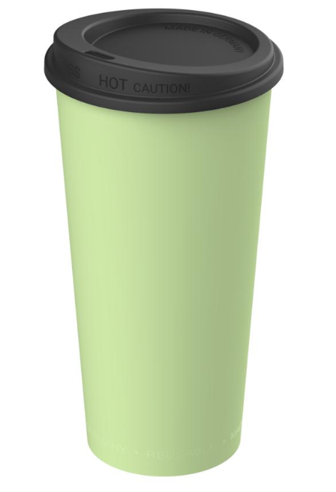 Kaffeebecher ToGo geselliges grün / schwarz 400 ml ml