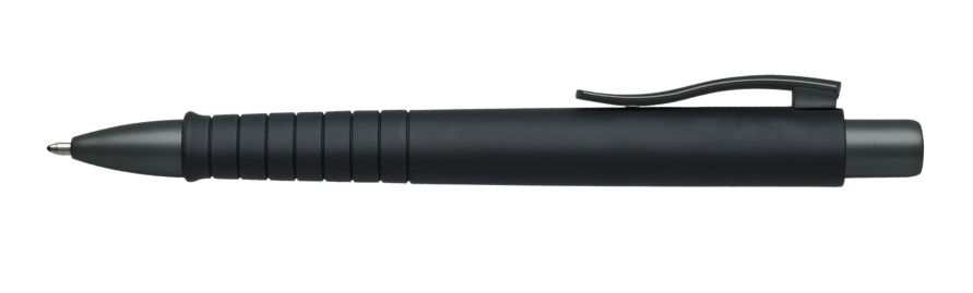 FABER-CASTELL Kugelschreiber Poly Ball Urban All Black inkl. Lasergravur auf dem Clip