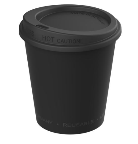 Kaffeebecher ToGo schwarz 200 ml