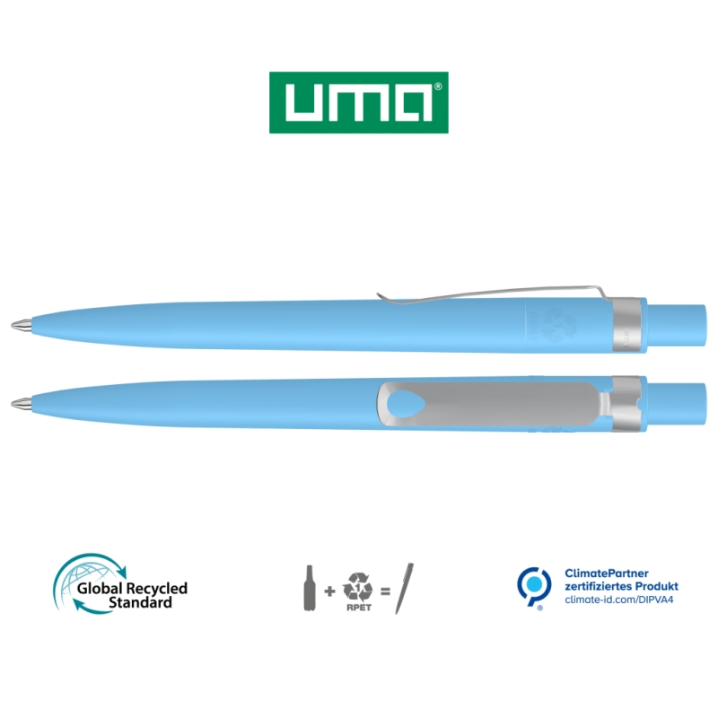 UMA Kugelschreiber RECYCLED PET PEN CORE F 0-2350 hellblau