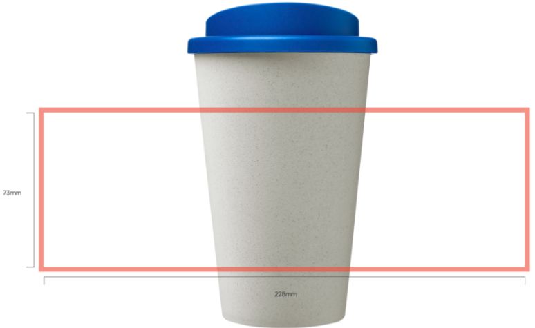 Recycling Isolierbecher als Doppelwandiger Coffee to go Becher - weiss-orange