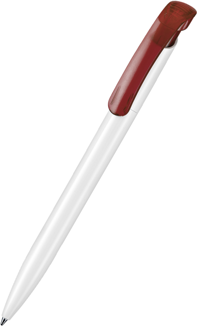 Ritter Pen Kugelschreiber Clear ST 42023 weiss + rubin-rot 3630