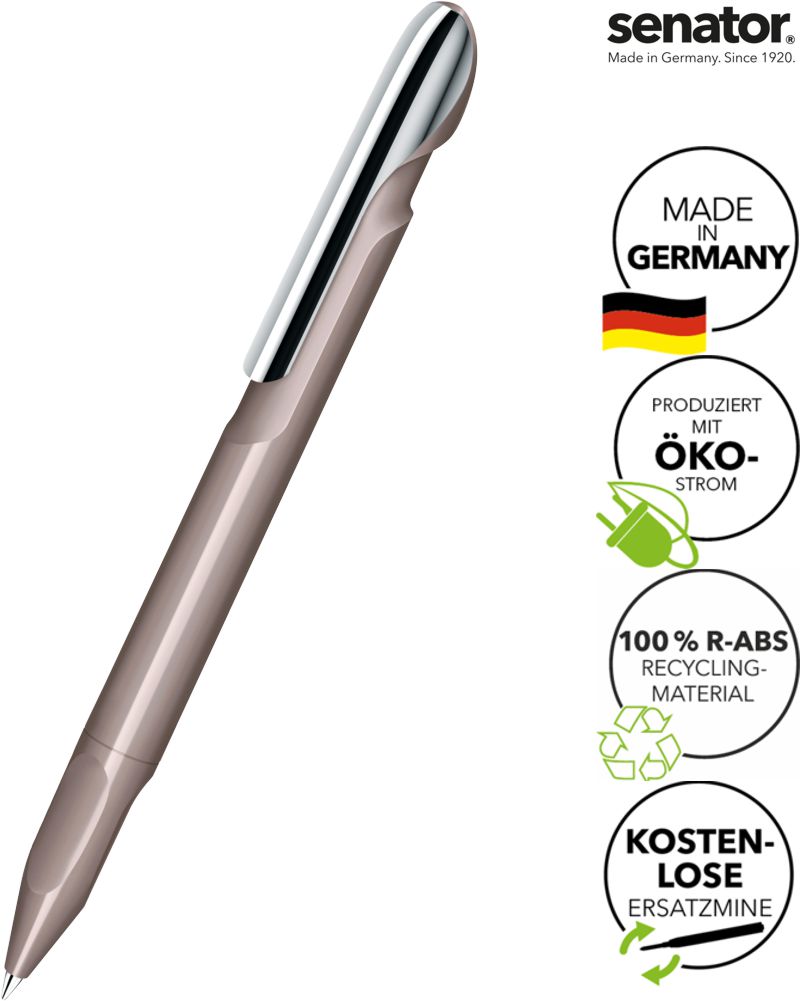 SENATOR Kugelschreiber EVOXX POLISHED RECYCLED MC 3277 - Warm-Gray