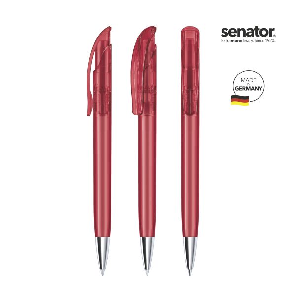 SENATOR Kugelschreiber CHALLENGER Clear MT 2925 Pantone 201 Rot