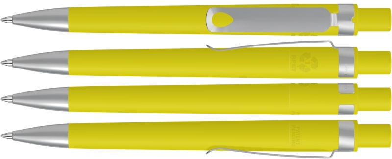 UMA Kugelschreiber RECYCLED PET PEN CORE F SI 0-2350 gelb