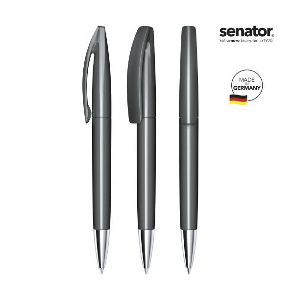 SENATOR Kugelschreiber BRIDGE Polished MT 3252 Pantone 445 Grau