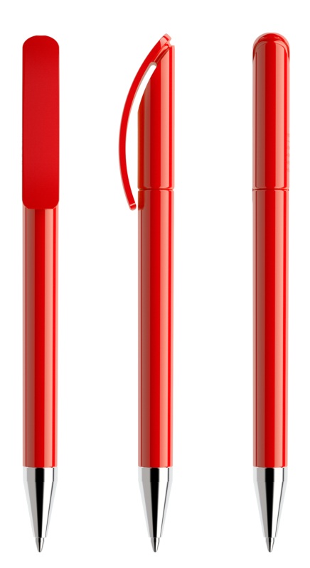 prodir DS3 Kugelschreiber TPC polished P20 rot