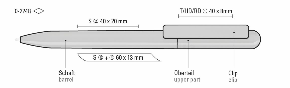 UMA Kugelschreiber RECYCLED PET PEN CHANGE 0-2248 grau
