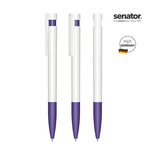3210_Liberty_polished_basic_SG_267_5_P_SENATOR_Kugelschreiber SENATOR Kugelschreiber LIBERTY Polished Basic SG 3210 Weiß - Pantone 267 Violett