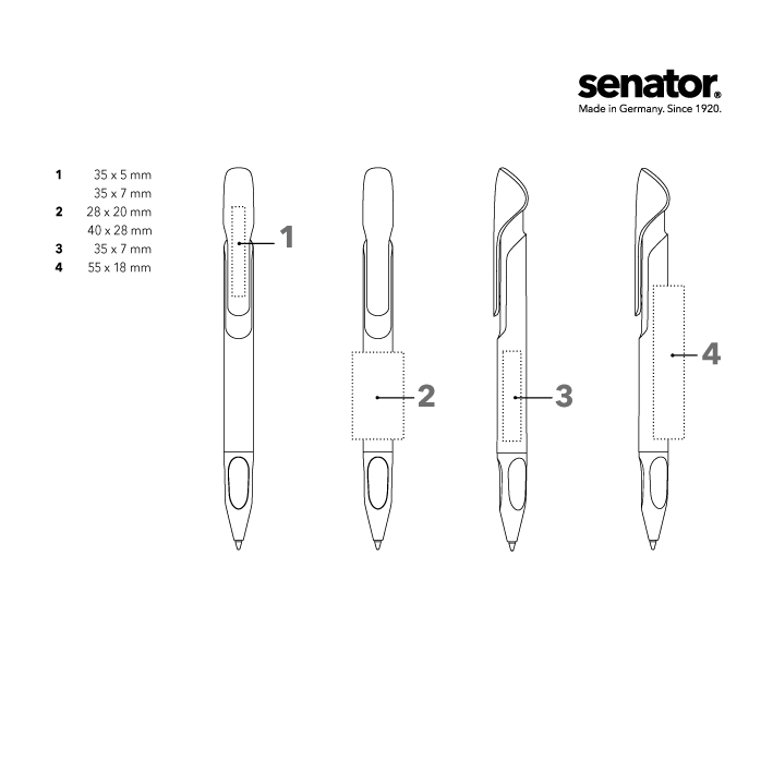 SENATOR Kugelschreiber EVOXX POLISHED RECYCLED LC 3275 - Weiß-Schwarz