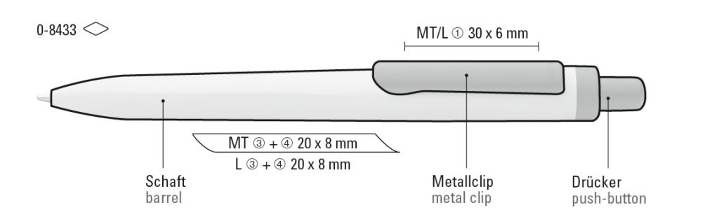 UMA Kugelschreiber TRION 08433 rot