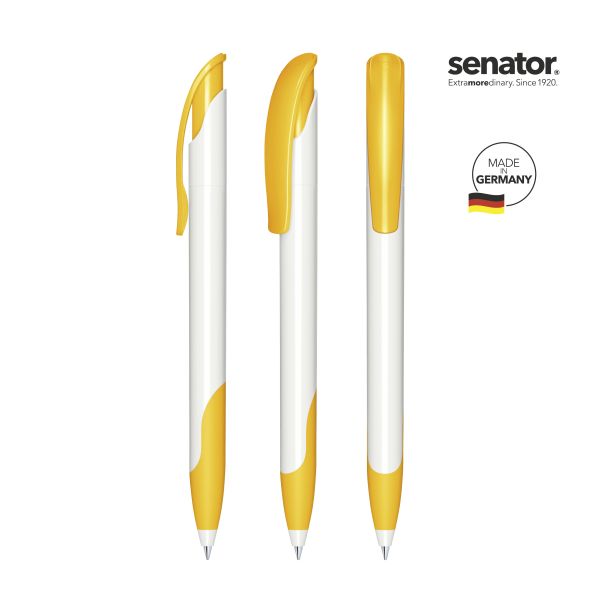 2958_Challenger_polished_basic_SG_7408_5_P_SENATOR_Kugelschreiber SENATOR Kugelschreiber CHALLENGER Polished Polished Basic SG 2958 Pantone 7408 Gelb